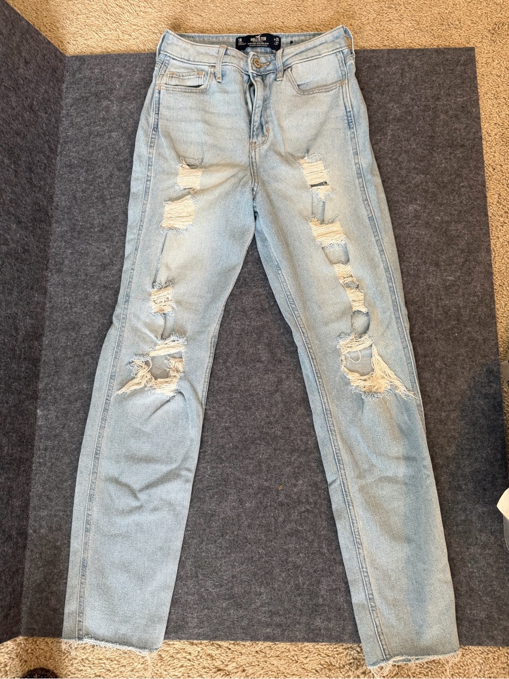Hollister Light Blue Ripped Skinny Jeans